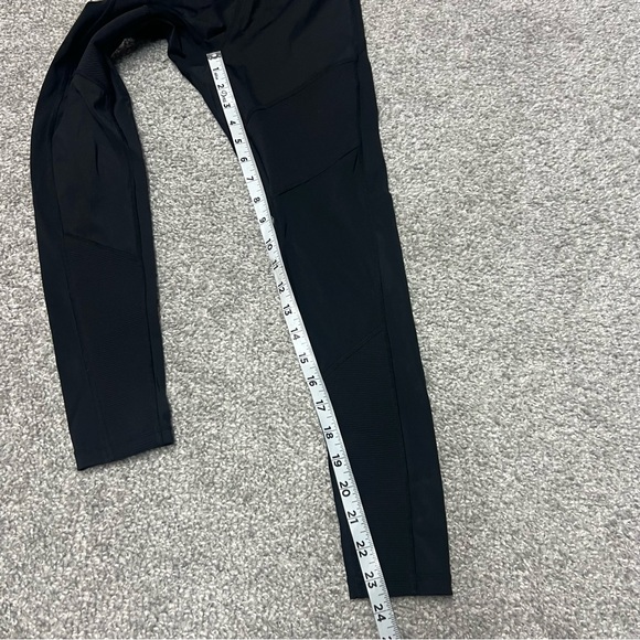 Zyia Active Leggings Women’s 2 Black Ribbed High Rise Capri Crop Workout Pants - Picture 2 of 8